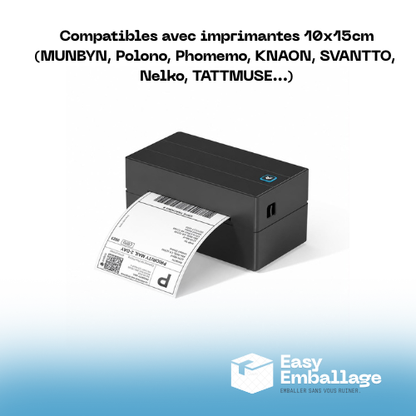 Etiquettes Autocollantes Thermiques 10x15cm (4x6") - Paquet de 500