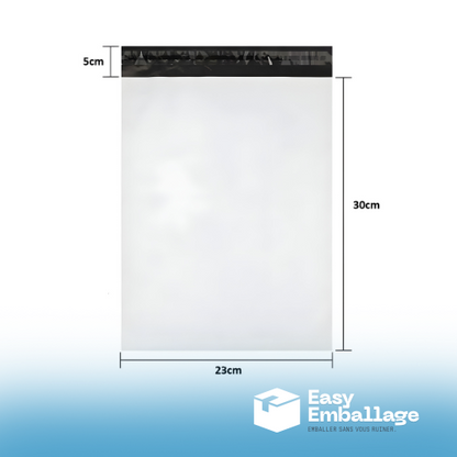 Pochettes expéditions - 100 pièces - Format M : 25x35cm (avec rabat) 50 microns